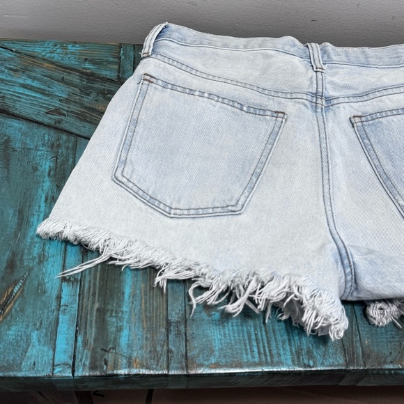 Madewell Relaxed Denim Shorts Cut Off Denim Shorts Raw Hem Size 26 - Picture 7 of 12